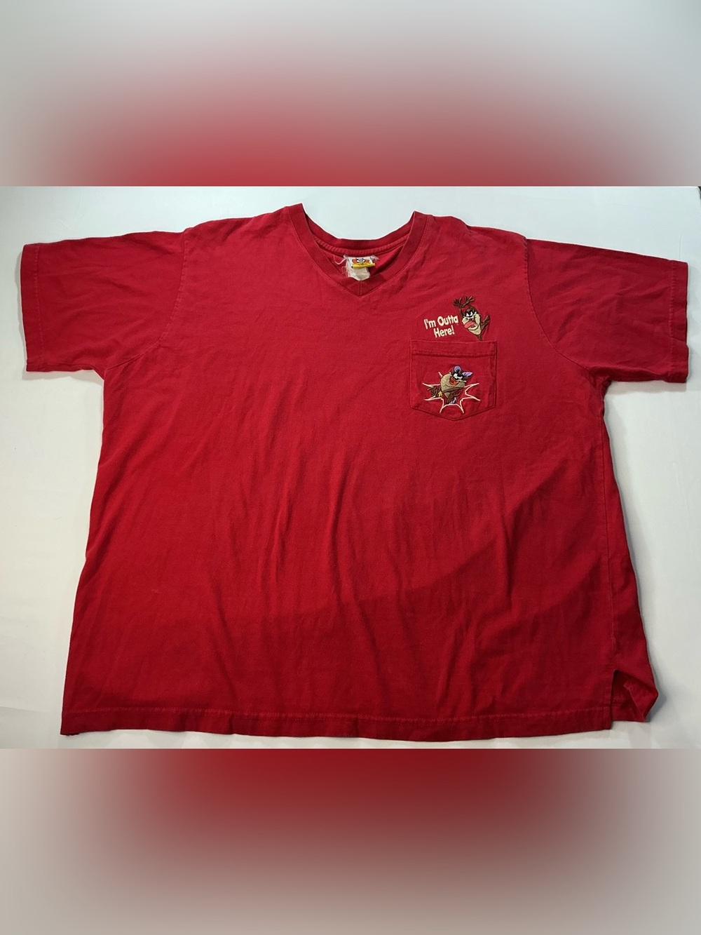 Warner Bros. Red Looney Tunes Bugs Bunny Logo Tee